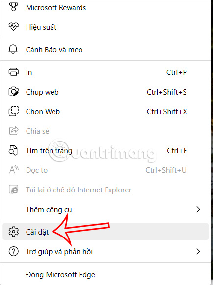 Cài đặt trên Microsoft Edge