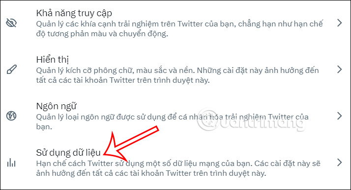 Sử dụng dữ liệu để điều chỉnh trên Twitter PC