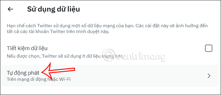 Tự động phát video trên Twitter PC