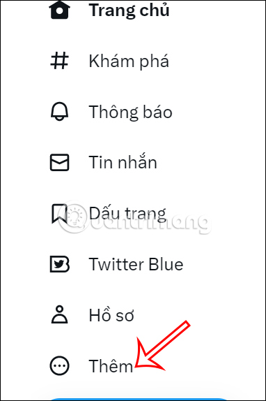 Mở rộng thiết lập trên Twitter PC