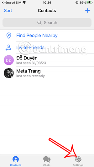 Cài đặt trên Telegram