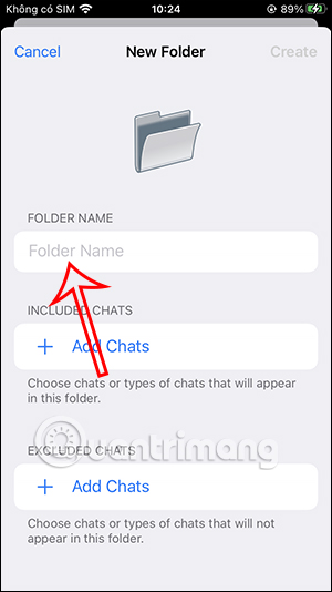 Tên thư mục trò chuyện Telegram