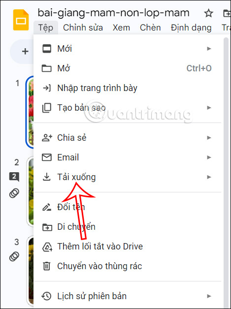 Tải slide trên Google Slides