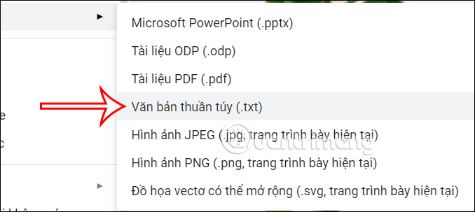 Tải slide Google Slides dạng txt