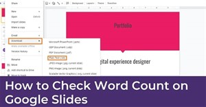 Cách đếm số từ trong Google Slides