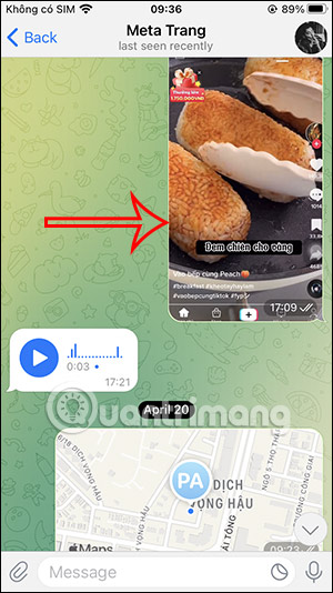 Chọn tin nhắn lưu trữ trên Telegram