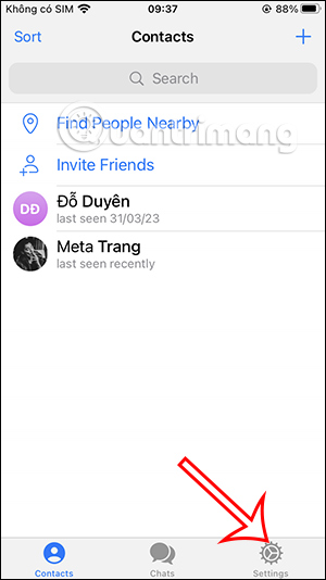 Cài đặt trên Telegram