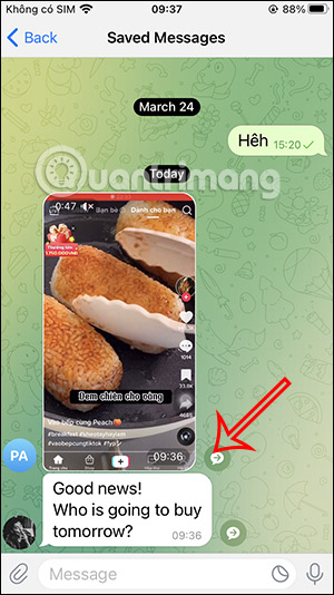 Xem vị trí tin nhắn trên Telegram