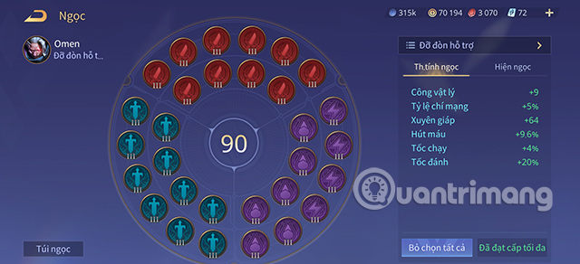 Bảng ngọc cho Omen mùa S1 2023