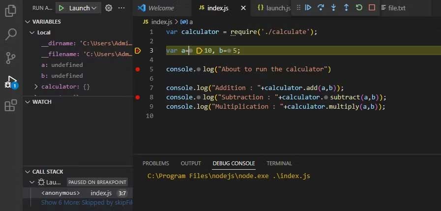 Cách gỡ lỗi ứng dụng Node.js trong Visual Studio Code