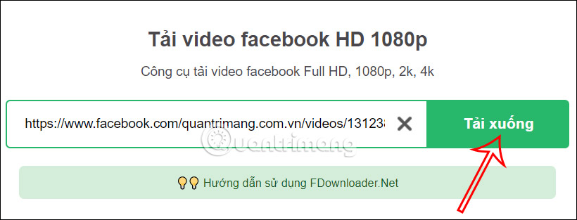 Tải video clip Facebook bên trên PC bởi vì fdownloader