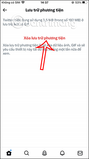 Xóa lưu trữ phương tiện Twitter