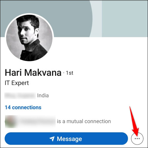 Nhấn vào ba dấu chấm