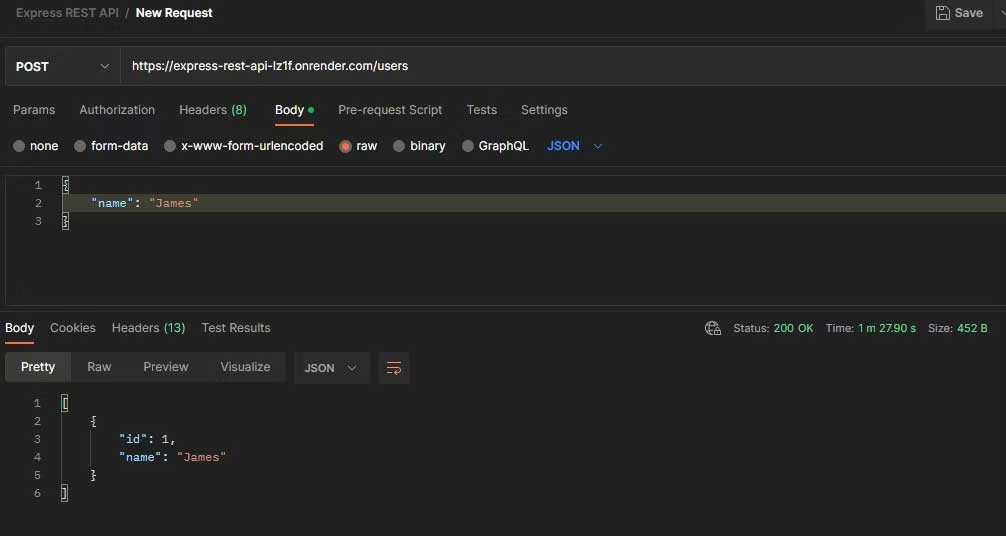 Truy vấn mới trên Render