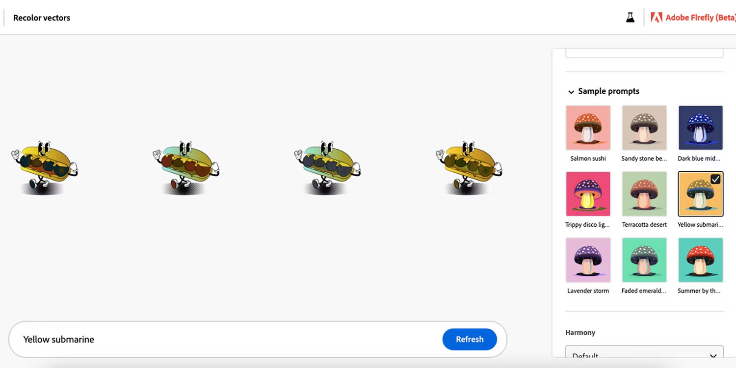 Lời nhắc mẫu Adobe Firefly