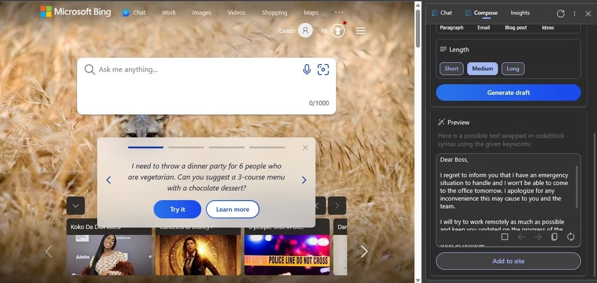 Bing AI