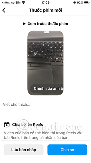 Đăng video Reels Instagram
