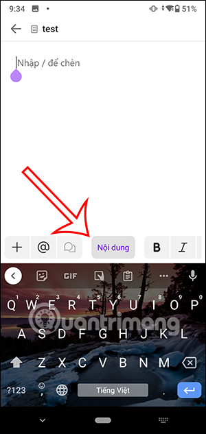 Công cụ hỗ trợ nhập nội dung