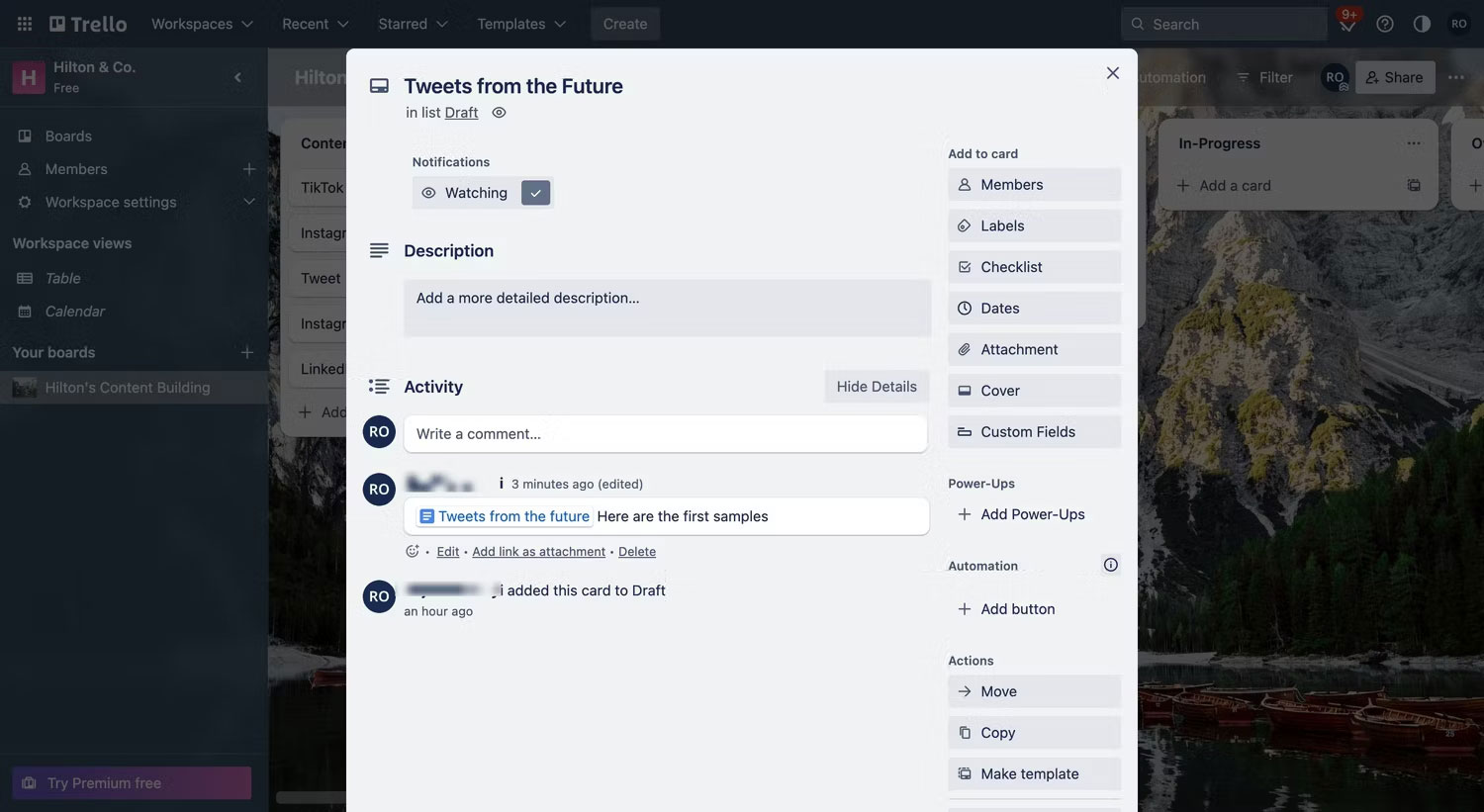 Cộng tác trong Trello