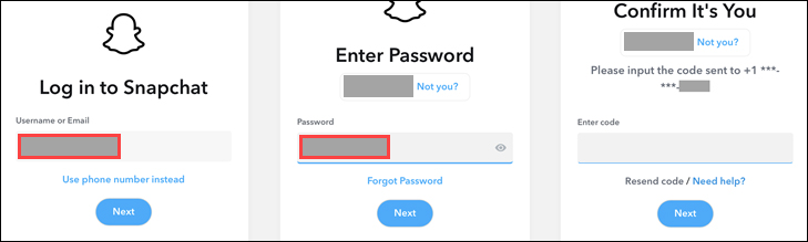 Đăng nhập tài khoản Snapchat