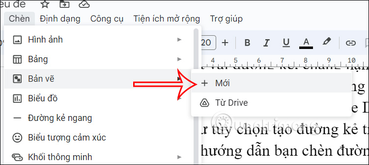 Bản vẽ trong Google Docs
