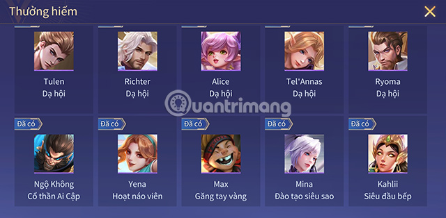 Phần thưởng sự kiện vẽ bùa Huyền Bí