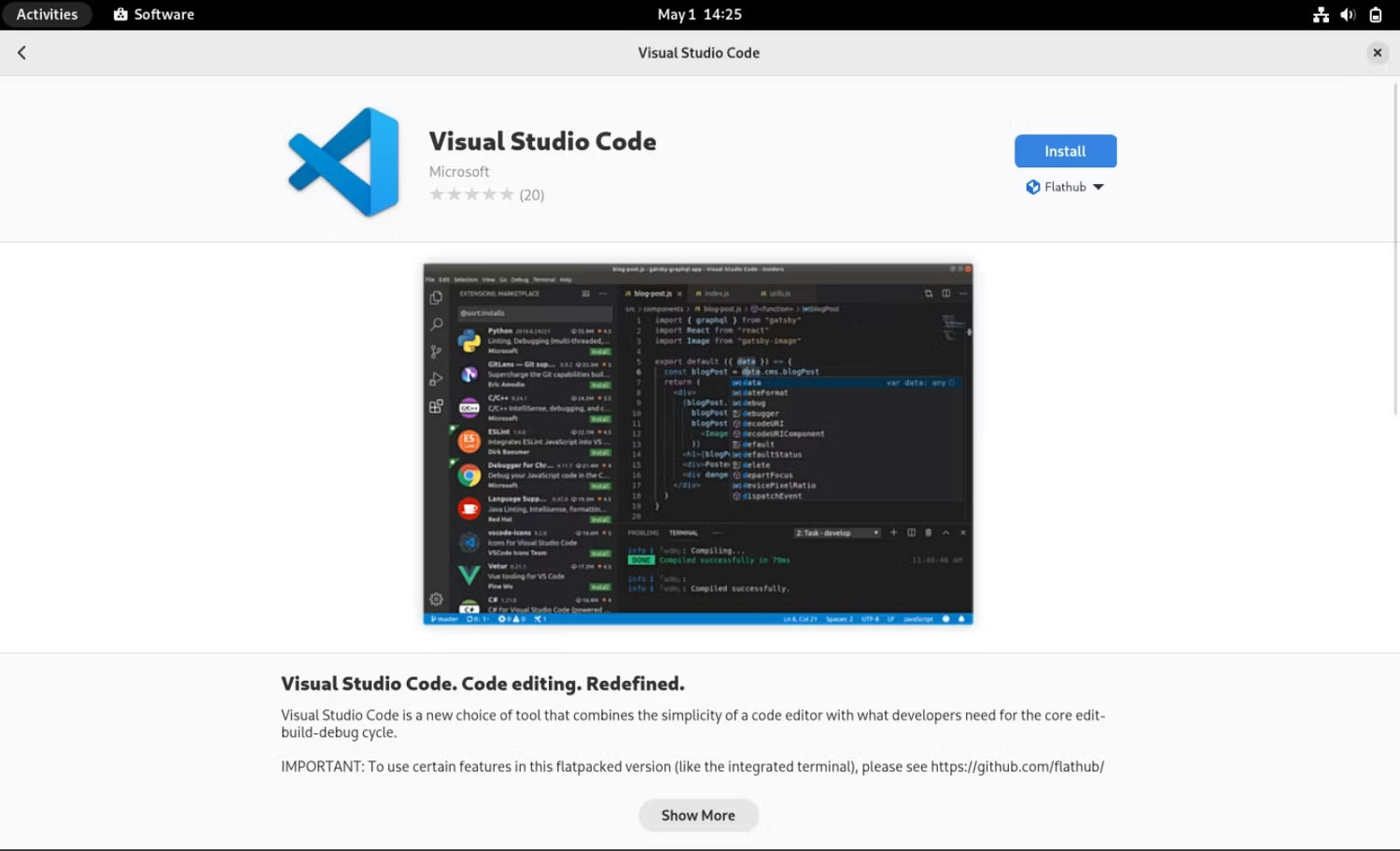 Cách cài đặt Visual Studio Code trên Arch Linux