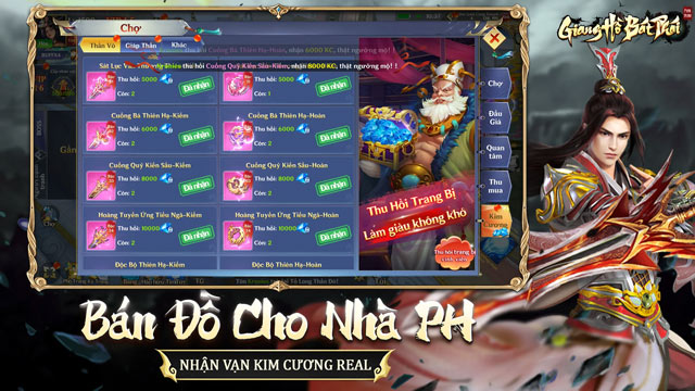 Bán Đồ Cho NPH Nhận Vạn Kim Cương Real