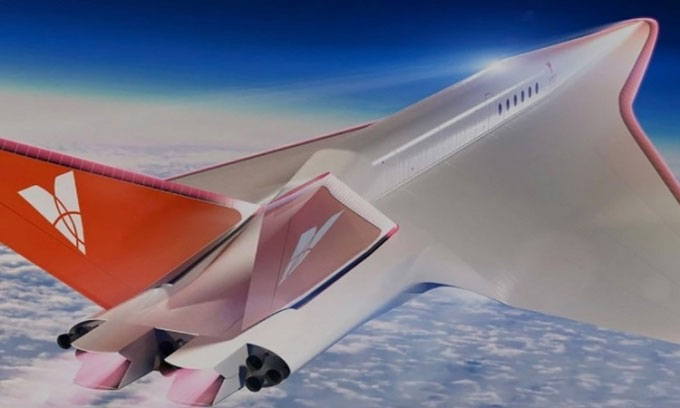 Thiết kế của máy bay siêu thanh Stargazer. Ảnh: Venus Aerospace.