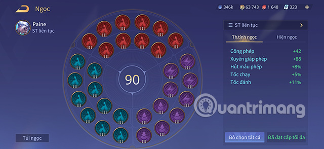 Bảng ngọc cho Paine mùa S2 2023