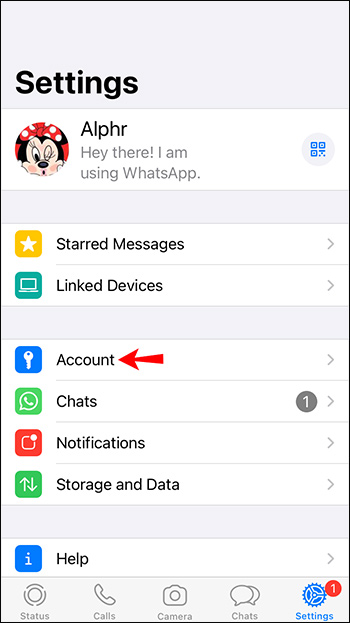 Chỉnh tài khoản WhatsApp trên iPhone