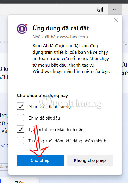 Cài ứng dụng Bing Chat 