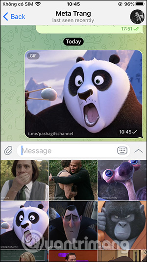 Kho ảnh GIF trên Telegram
