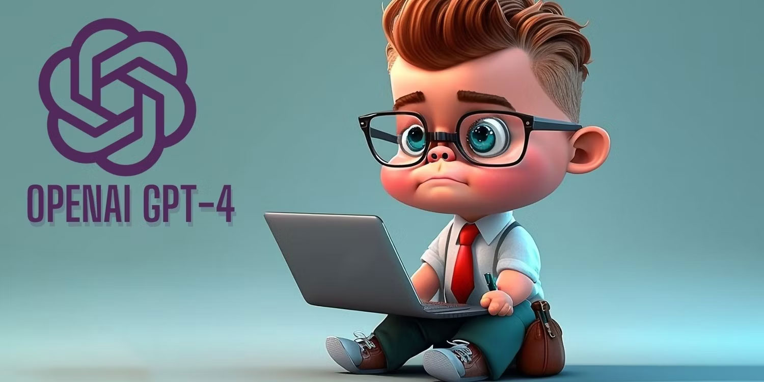 Mô hình ngôn ngữ GPT-4 với logo OpenAI