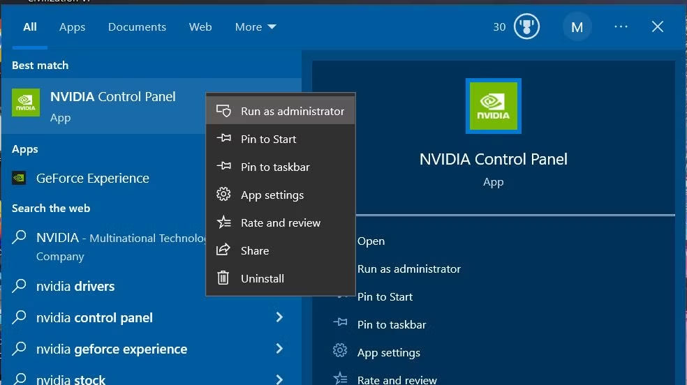 Cách khắc phục lỗi "Access Denied" của NVIDIA Control Panel trên Windows 11/10