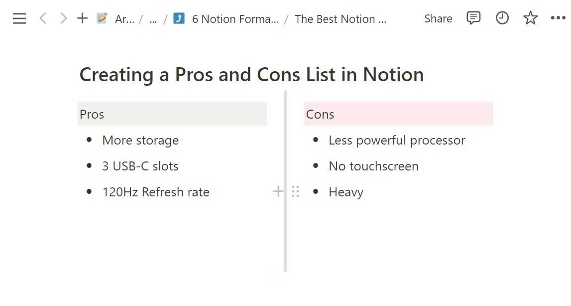 Tạo danh sách việc cần làm trong Notion