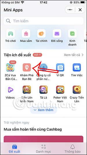 Khám phá bạn bè trên Zalo 