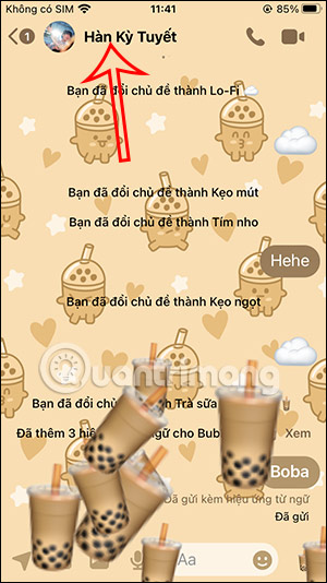 Giao diện Messenger