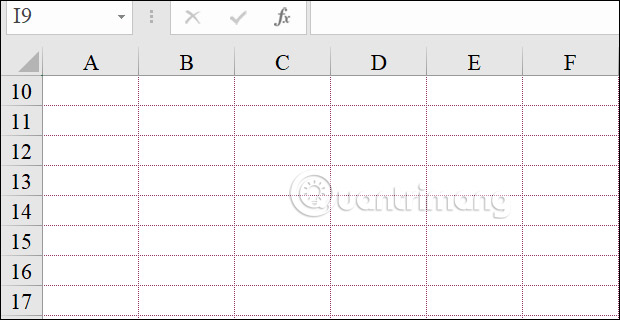 Màu đường lưới trang tính Excel 