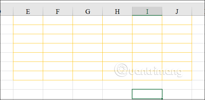 Màu viền trong Excel 