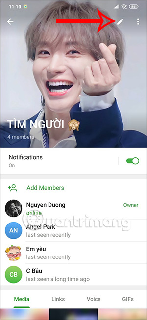 Tùy chỉnh nhóm chat Telegram