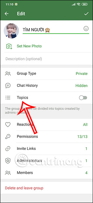 Topic trong Telegram