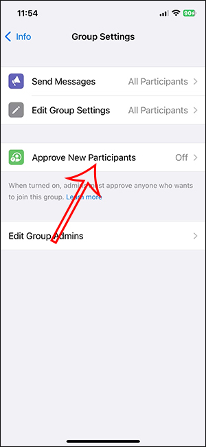Chế độ xét duyệt vào nhóm WhatsApp