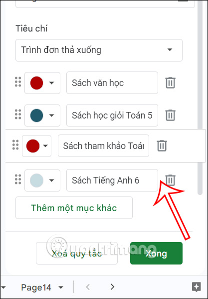 Tùy chỉnh các tùy chọn trong Google Sheets