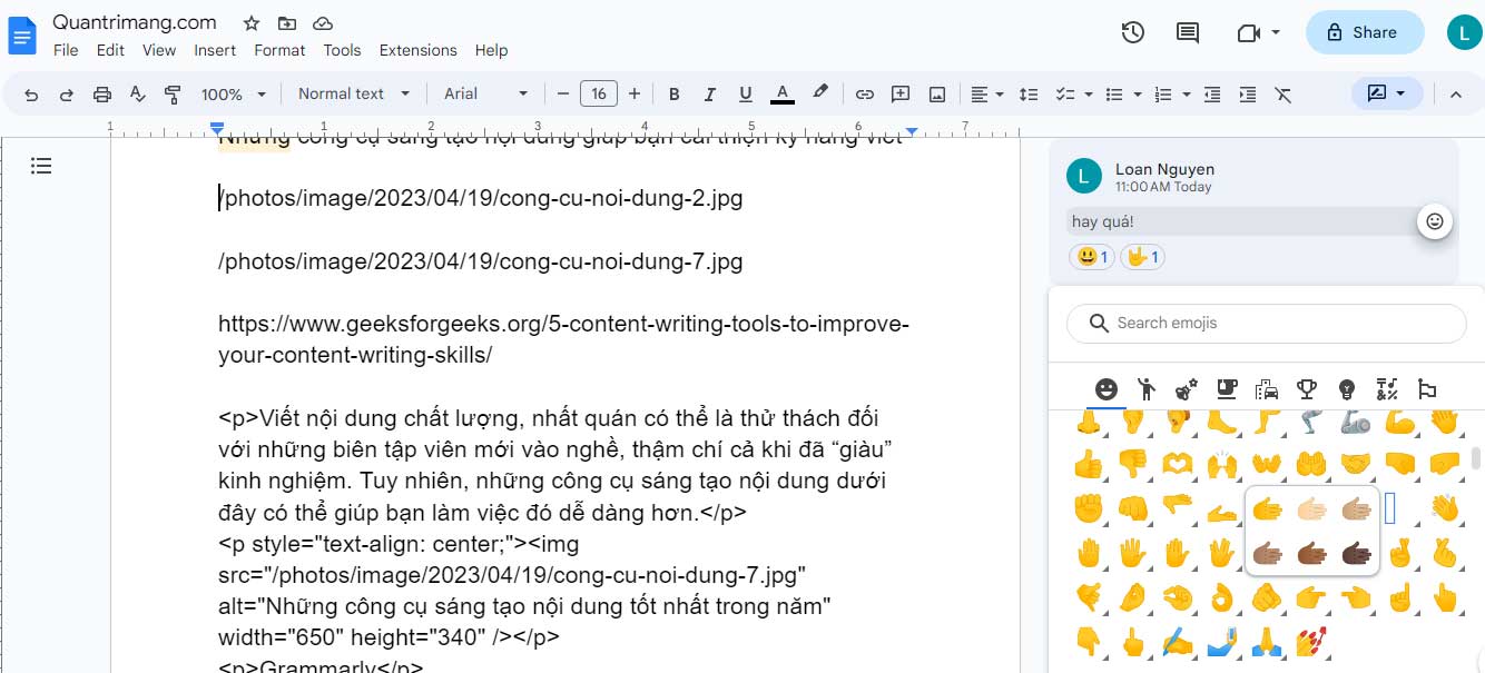 Chọn kiểu màu emoji yêu thích