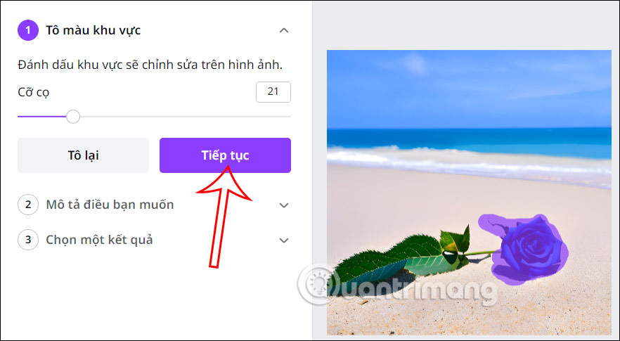 Tô vùng chủ thể trên Canva 