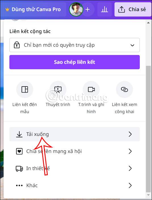 Lưu ảnh mới trên Canva 