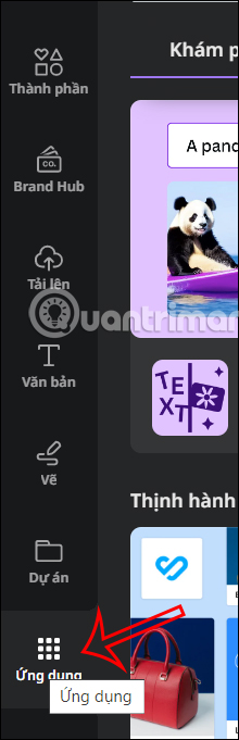 Ứng dụng trên Canva