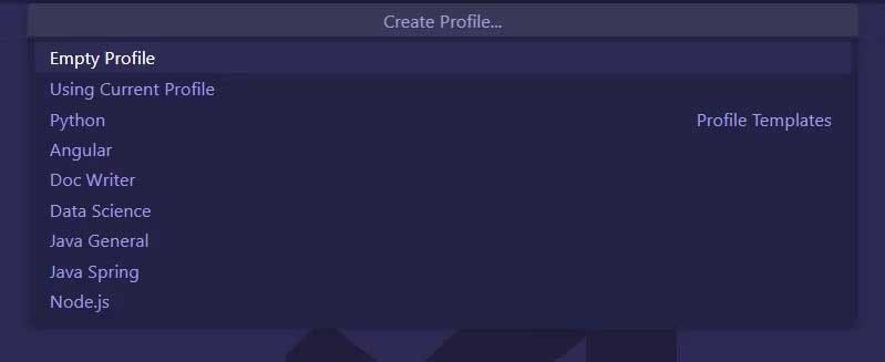 Tùy biến profile trong Visual Studio Code
