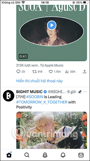Các bài tweet đã bookmark